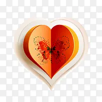 精美折纸爱心卡片矢量素材-空若网 精美折纸爱心卡片矢量素材-空若网