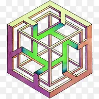 矢量六边形几何图案-空若网 矢量六边形几何图案-空若网