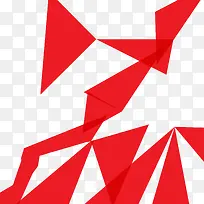 红色不规则三角形形状-空若网 红色不规则三角形形状-空若网