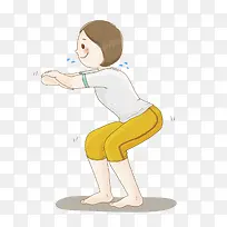 女孩假装坐凳子认真听课-空若网 女孩假装坐凳子认真听课-空若网