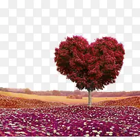 红色爱心树-空若网 红色爱心树-空若网