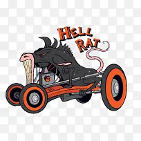 创意动画汽车地狱骑士图案-空若网 创意动画汽车地狱骑士图案-空若网