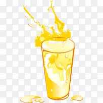 矢量金色杯子水滴图-空若网 矢量金色杯子水滴图-空若网