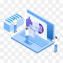 蓝色商务笔记本电脑-空若网 蓝色商务笔记本电脑-空若网