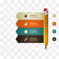 矢量创意笔信息图-空若网 矢量创意笔信息图-空若网