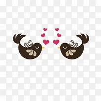 卡通可爱小动物装饰设计动物头像-空若网 卡通可爱小动物装饰设计动物头像-空若网