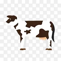 矢量卡通扁平化奶牛png-空若网 矢量卡通扁平化奶牛png-空若网