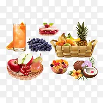 葡萄菠萝橡胶苹果饮料水果合集-空若网 葡萄菠萝橡胶苹果饮料水果合集-空若网