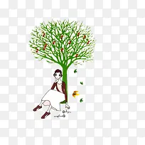 在樱桃树下的女孩-空若网 在樱桃树下的女孩-空若网