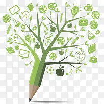 创意铅笔抽象树图片-空若网 创意铅笔抽象树图片-空若网