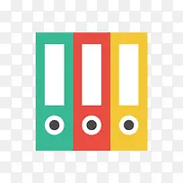 彩色扁平化方形文件元素-空若网 彩色扁平化方形文件元素-空若网