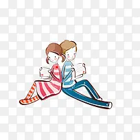 背靠背人物-空若网 背靠背人物-空若网