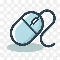 矢量蓝色鼠标电脑素材-空若网 矢量蓝色鼠标电脑素材-空若网