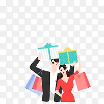 购物中的男女-空若网 购物中的男女-空若网