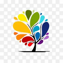 卡通树五颜六色-空若网 卡通树五颜六色-空若网