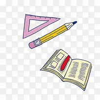 卡通文具尺子铅笔三角尺书籍-空若网 卡通文具尺子铅笔三角尺书籍-空若网