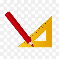 卡通手绘三角尺图案-空若网 卡通手绘三角尺图案-空若网