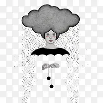 个性独特女子插画-空若网 个性独特女子插画-空若网