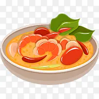 手绘卡通海鲜炖菜-空若网 手绘卡通海鲜炖菜-空若网