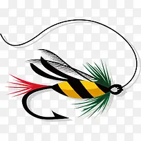 黄色卡通昆虫鱼钩-空若网 黄色卡通昆虫鱼钩-空若网