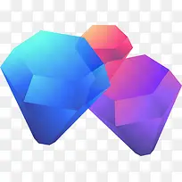渐变钻石2.5D矢量插画-空若网 渐变钻石2.5D矢量插画-空若网