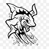 手绘卡通鲨鱼-空若网 手绘卡通鲨鱼-空若网