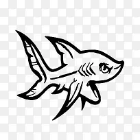 手绘卡通鲨鱼-空若网 手绘卡通鲨鱼-空若网