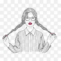 ��β��Ů���廭-������