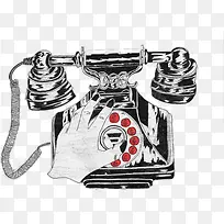 黑白剪贴电话-空若网 黑白剪贴电话-空若网