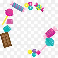 多彩色儿童节糖果边框-空若网 多彩色儿童节糖果边框-空若网