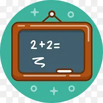 校园学科卡通图标黑板-空若网 校园学科卡通图标黑板-空若网