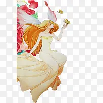 手绘卡通美女-空若网 手绘卡通美女-空若网