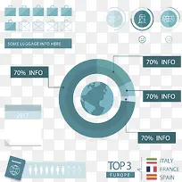 绿色环形数据图表-空若网 绿色环形数据图表-空若网