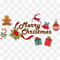 矢量卡通圣诞节装饰图案-空若网 矢量卡通圣诞节装饰图案-空若网