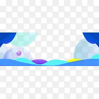 卡通手绘创意几何蓝色电商banner-空若网 卡通手绘创意几何蓝色电商banner-空若网