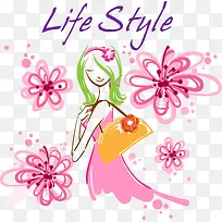 手绘时尚个性女孩-空若网 手绘时尚个性女孩-空若网