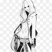 创意人像手绘插画-空若网 创意人像手绘插画-空若网