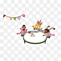 卡通动物的生日聚会-空若网 卡通动物的生日聚会-空若网