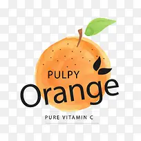橙色多汁果汁水果标签-空若网 橙色多汁果汁水果标签-空若网