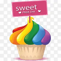 七色彩虹杯子蛋糕-空若网 七色彩虹杯子蛋糕-空若网