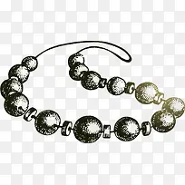 手绘黑色手链-空若网 手绘黑色手链-空若网