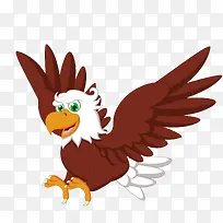 展开翅膀的卡通老鹰-空若网 展开翅膀的卡通老鹰-空若网