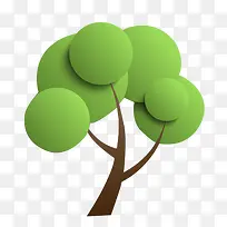 手绘卡通绿色小树装饰-空若网 手绘卡通绿色小树装饰-空若网