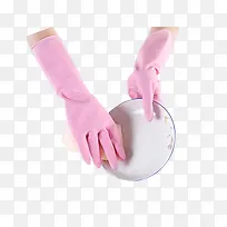 厨房清洁洗碗防水手套-空若网 厨房清洁洗碗防水手套-空若网