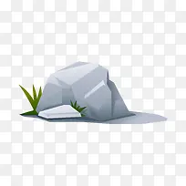 卡通石块和小草简图-空若网 卡通石块和小草简图-空若网
