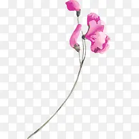 卡通手绘紫色水彩鲜花-空若网 卡通手绘紫色水彩鲜花-空若网