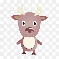 卡通可爱小动物装饰动物头像小鹿-空若网 卡通可爱小动物装饰动物头像小鹿-空若网