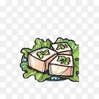 卡通豆腐食物摆拍素材-空若网 卡通豆腐食物摆拍素材-空若网