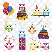 矢量猫头鹰素材合集-空若网 矢量猫头鹰素材合集-空若网