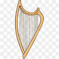 手绘竖琴-空若网 手绘竖琴-空若网